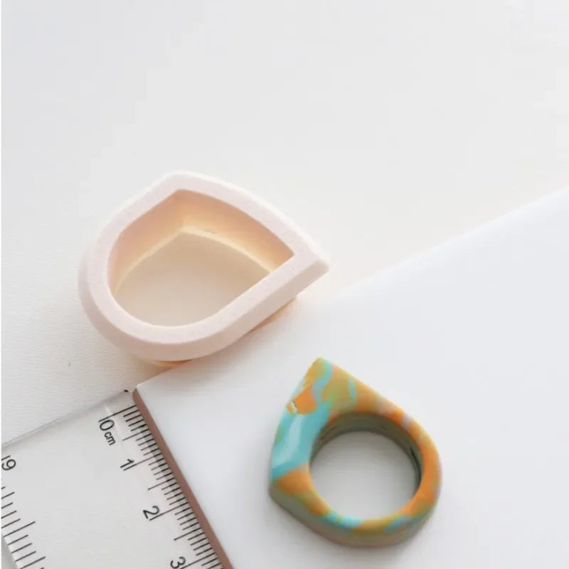 Soft Pottery Ring Cutting Mold Different Ring Sizes Polymer Clay Cutter DIY Handmade Ring Valentine's Day Gift Pottery Tools