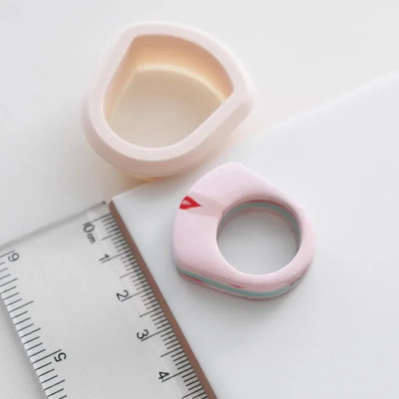 Soft Pottery Ring Cutting Mold Different Ring Sizes Polymer Clay Cutter DIY Handmade Ring Valentine's Day Gift Pottery Tools