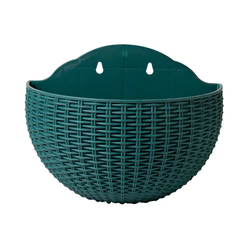 Maceta exquisita de plástico para colgar en la pared, cesta para colgar en la pared, maceta para jardín al aire libre, balcón, cubo, decoración del hogar, nuevo