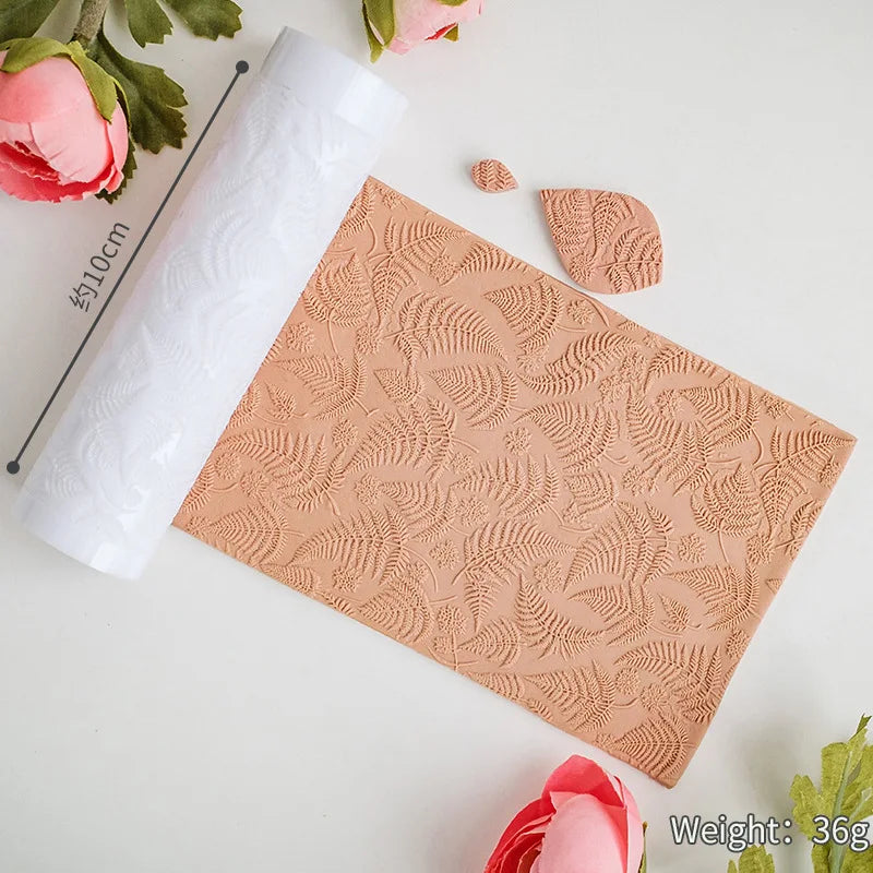 Texture Roller,Pottery Stamps for Polymer Clay Earrings Jewelry, Embossing Pottery Texture Rollers for Jewelry Making