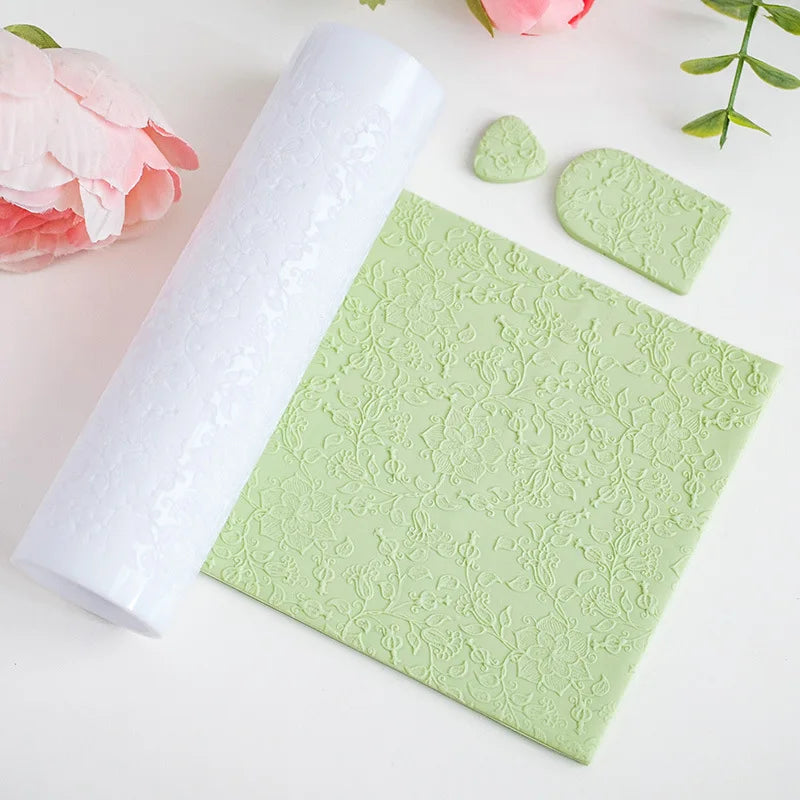 Texture Roller,Pottery Stamps for Polymer Clay Earrings Jewelry, Embossing Pottery Texture Rollers for Jewelry Making