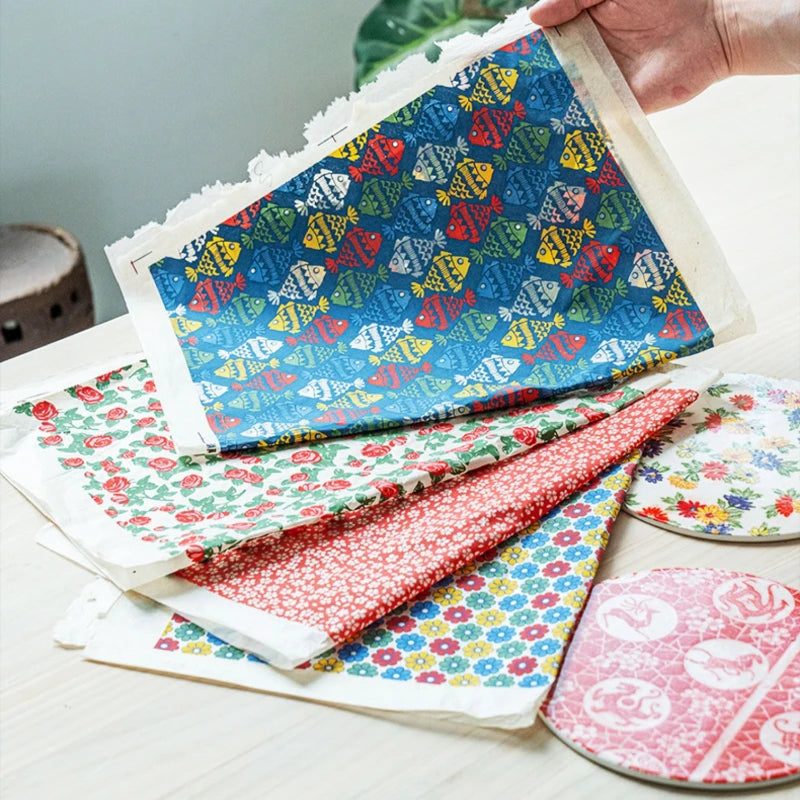 1PC Pottery Ceramic Clay Transfer Paper Underglaze Flower Paper High Temperature Jingdezhen Traditional Decal Coloring Tool