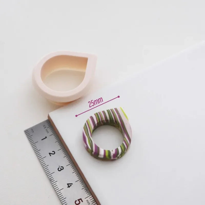 Soft Pottery Ring Cutting Mold Different Ring Sizes Polymer Clay Cutter DIY Handmade Ring Valentine's Day Gift Pottery Tools