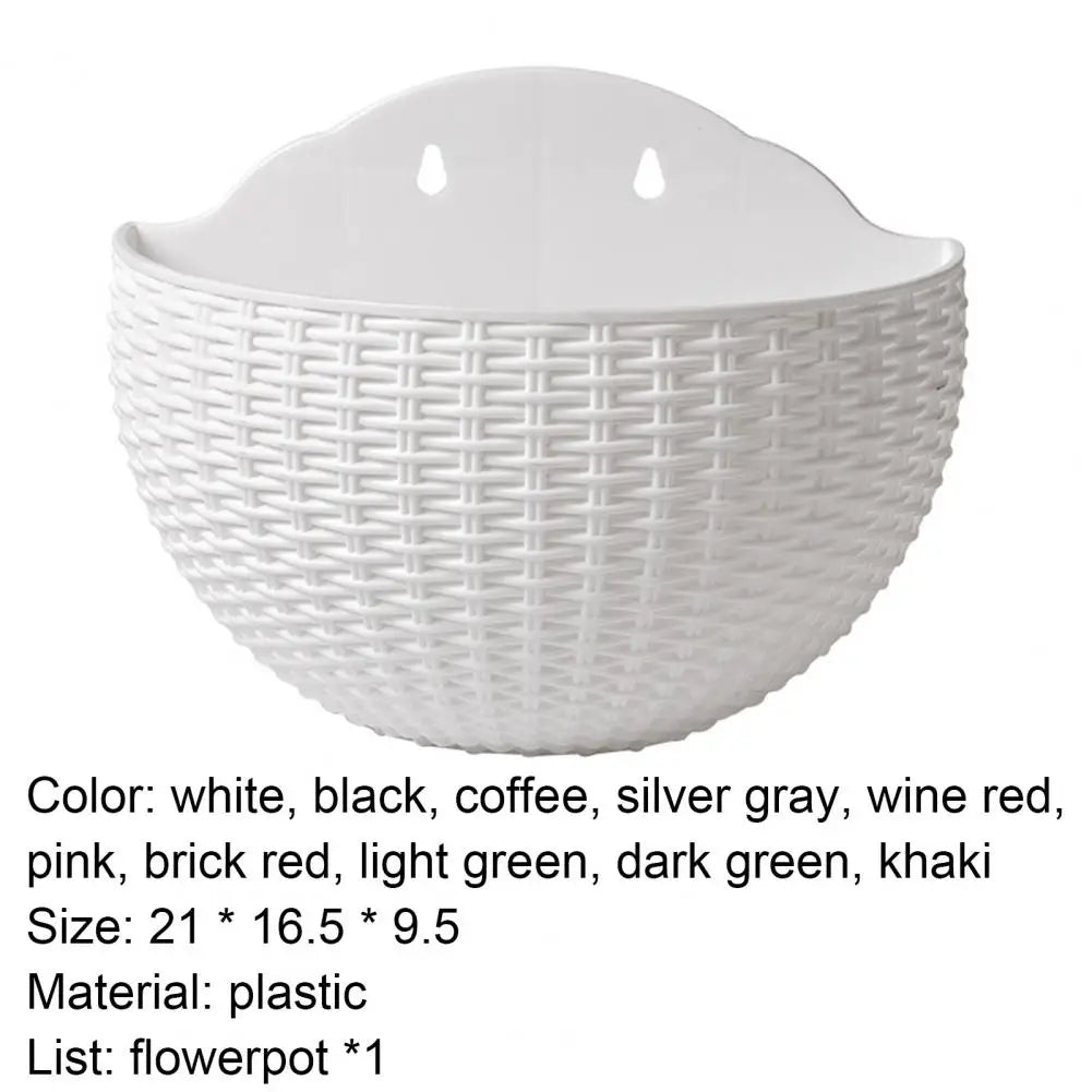 Maceta exquisita de plástico para colgar en la pared, cesta para colgar en la pared, maceta para jardín al aire libre, balcón, cubo, decoración del hogar, nuevo