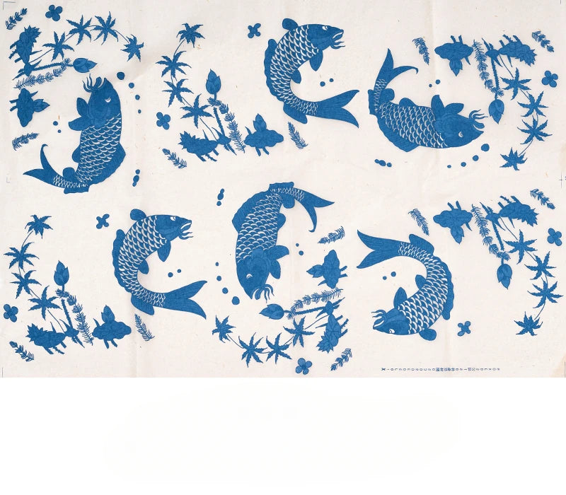 1PC Pottery Ceramic Clay Transfer Paper Underglaze Flower Paper High Temperature Jingdezhen Traditional Decal Coloring Tool