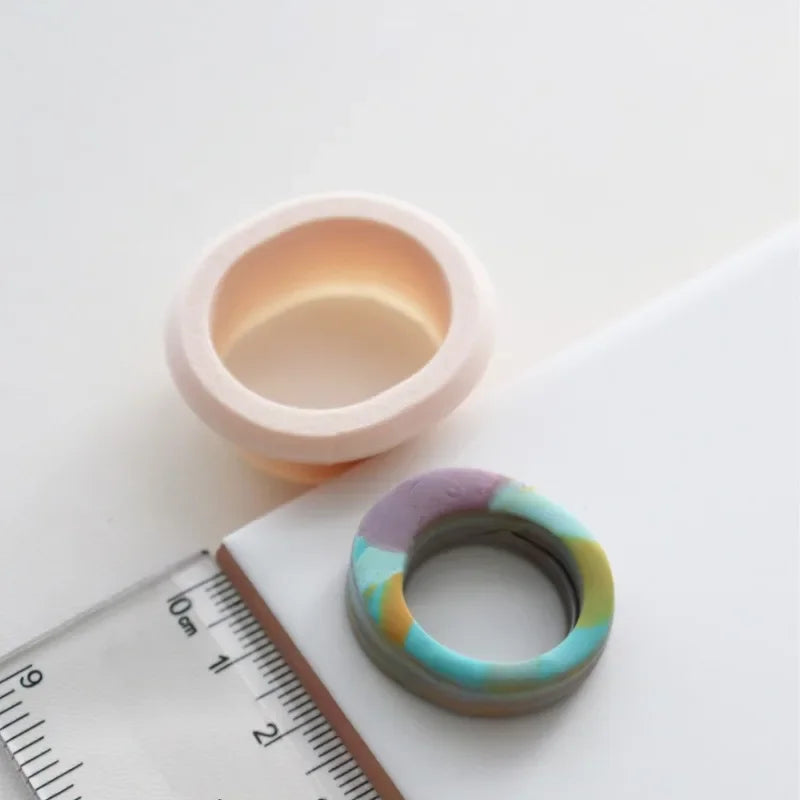 Soft Pottery Ring Cutting Mold Different Ring Sizes Polymer Clay Cutter DIY Handmade Ring Valentine's Day Gift Pottery Tools