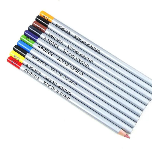 Lápiz de color bajo vidriado de arte cerámico, herramienta de elemento de pintura de color para pintura artesanal, bolígrafo en polvo de esmalte pintado a mano