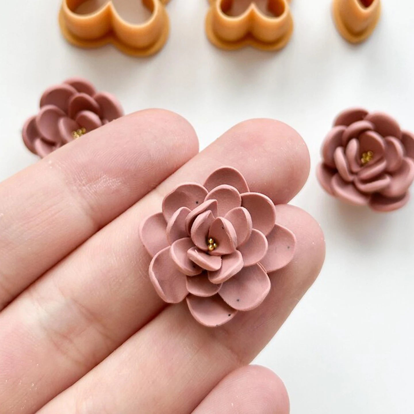 Mini Flower Petal Polymer Clay Cutter Designer DIY Clay Soft Ceramic Pottery Jewelry Earrings Cutting Mold Art Hobby Tool