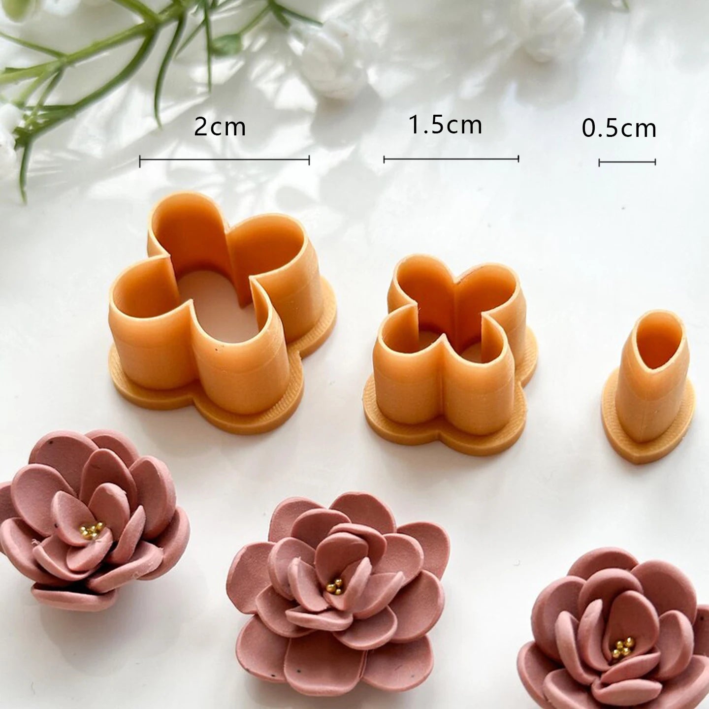 Mini Flower Petal Polymer Clay Cutter Designer DIY Clay Soft Ceramic Pottery Jewelry Earrings Cutting Mold Art Hobby Tool