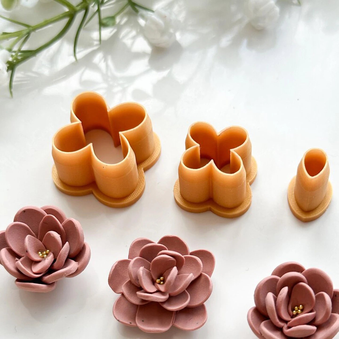 Mini Flower Petal Polymer Clay Cutter Designer DIY Clay Soft Ceramic Pottery Jewelry Earrings Cutting Mold Art Hobby Tool