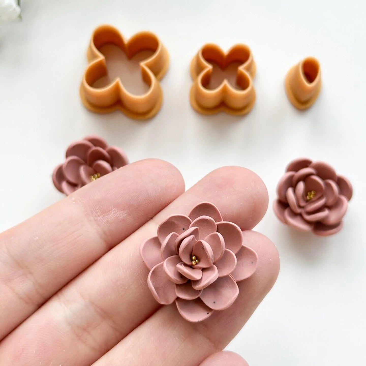 Mini Flower Petal Polymer Clay Cutter Designer DIY Clay Soft Ceramic Pottery Jewelry Earrings Cutting Mold Art Hobby Tool